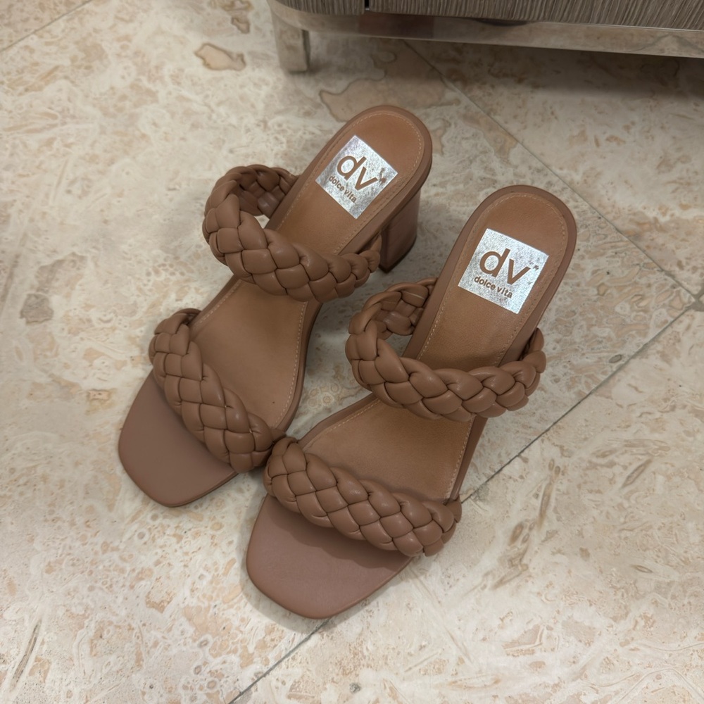 DV by Dolce Vita Women's Braided Brown Heels